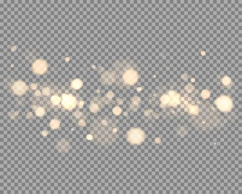 Shining bokeh isolated on transparent background Stock Illustration