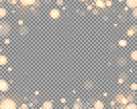 Shining bokeh isolated on transparent background Stock Illustration
