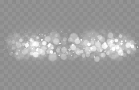 Shining bokeh isolated on transparent background Stock Illustration