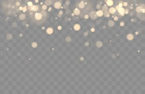 Shining bokeh isolated on transparent background Stock Illustration
