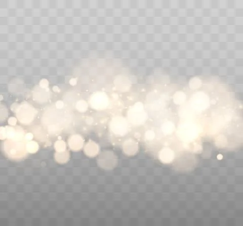 Shining bokeh isolated on transparent background Stock Illustration