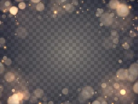 Shining bokeh isolated on transparent background Stock Illustration