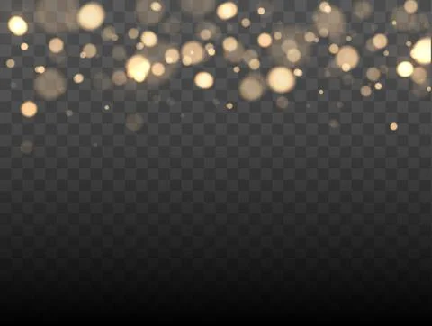 Shining bokeh isolated on transparent background Stock Illustration