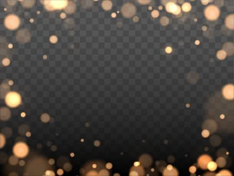Shining bokeh isolated on transparent background Stock Illustration