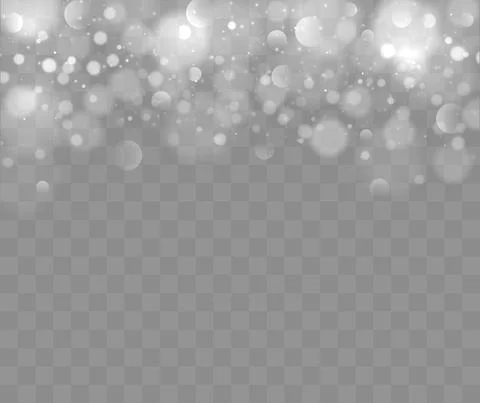 Shining bokeh isolated on transparent background Stock Illustration
