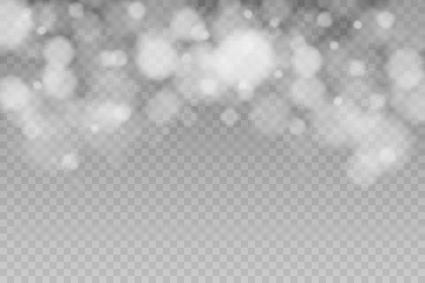 Shining bokeh isolated on transparent background. Light isolated lights Illustrazione stock