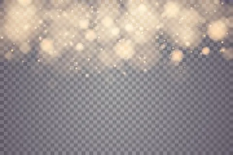 Shining bokeh isolated on transparent background. Light isolated lights Illustrazione stock