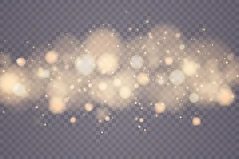 Shining bokeh isolated on transparent background. Light isolated lights Stock-Illustration