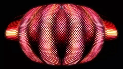 Shining bright light of subtle colorful movements with dots, black background 動画素材 174217797