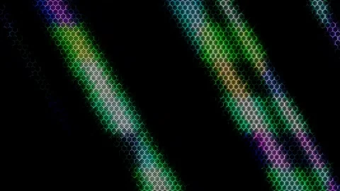 Shining bright light of subtle colorful movements with dots, black background Stock-Footage 248522545