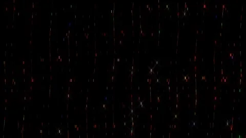 Shining bright light of subtle colorful movements with dots, black background Stock-Footage 252656958
