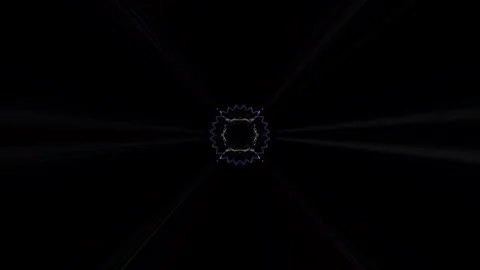 Shining bright light of subtle colorful movements with dots, black background Stock Footage 257961555