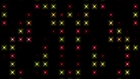 Shining bright light of subtle colorful movements with dots, black background Video stock 294188553