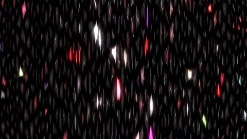 Shining bright light of subtle colorful movements with dots, black background Video stock 303657127
