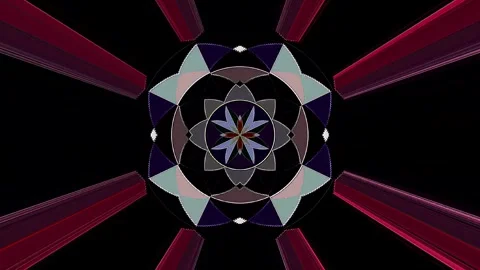 Shining bright light of subtle colorful movements with dots, black background Video stock 310267954