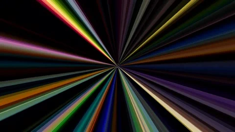 Shining bright light of subtle colorful movements with dots, black background Video stock 310464919