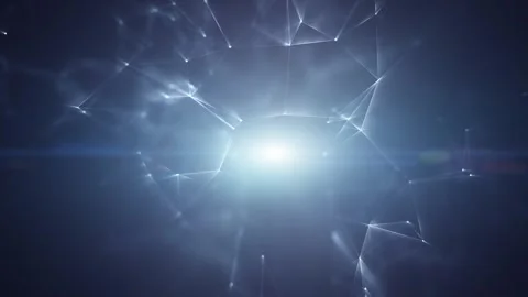 Shining bright technology lines and dots background Stock Footage 323323122