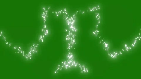 Shining Burst With Thunder Flash And Glowing Energy Burst On Green Background Stock Footage 341828341