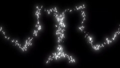 Shining Burst With Thunder Flash And Glowing Energy Burst On Black Backgrou.. Stock Footage 341828380
