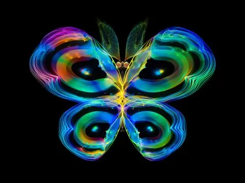 Shining Butterfly Stock Illustration