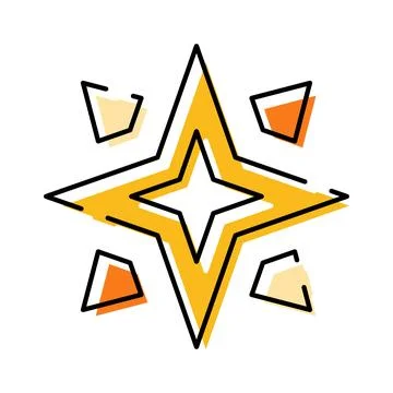 Shining celestial icon creating bright sparkling light Stock Illustration