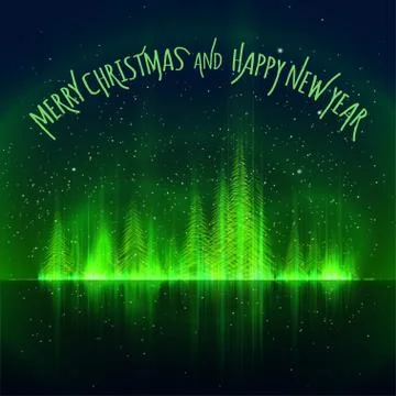 Shining Christmas tree. Stock Illustration