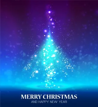 Shining Christmas tree Stock Illustration