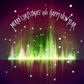 Shining Christmas tree Stock Illustration