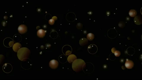 Shining circle shapes motion graphics with night background Stock Footage 143093568