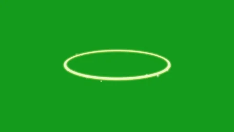 Shining circular ring motion graphics with green screen background Stock Footage 134305606