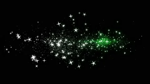 Shining Colored snowflakes with sparkling light on black background Video stock 142507948