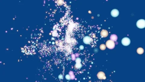 Shining colorful light particles UHD animation 스톡 동영상 166669486