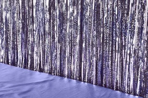 Shining creative wall table background in violet colors. Trendy Color of year Stock Photos