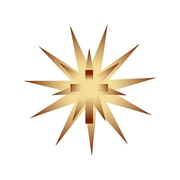 Shining cross icon Stock Illustration