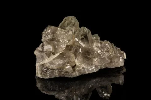 Shining crystals and black background Stock Photos