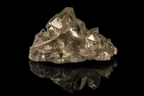 Shining crystals and black background Stock Photos