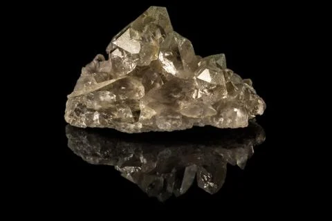Shining crystals and black background Stock Photos
