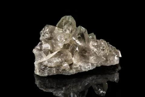 Shining crystals and black background Stock Photos