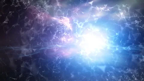 Shining cyberspace particles seamless looping Stock-Footage 318675359