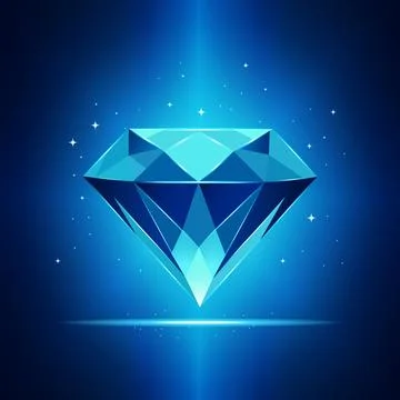 A shining diamond flat vector illustration Stock Illustration