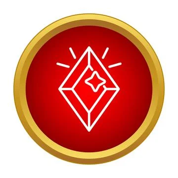 Shining diamond icon representing wealth and luxury Stock Illustration