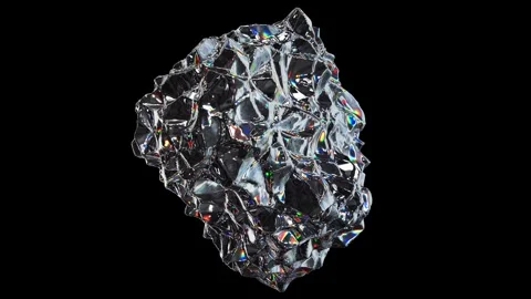 Shining diamond or gem or crystal rendered in UHD Stock-Footage 265942313