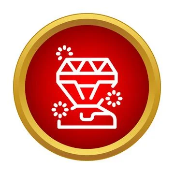 Shining diamond prize appearing from an open gift box Stock Illustration