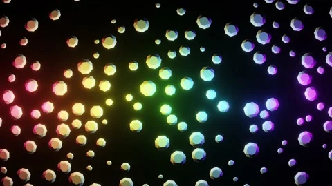 Shining Diamonds Loop On Black Background Stock Footage 131236600