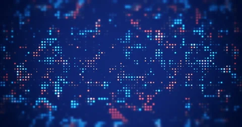 Shining Disco Wall Animation with Blinking Squares Stock Footage 159415477