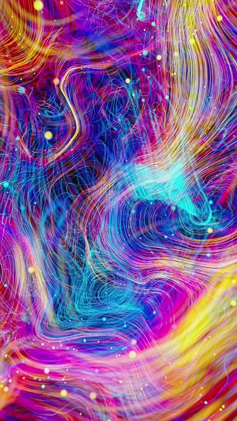 Shining dots and particles are forming volatile pattern Stock Footage 249054589