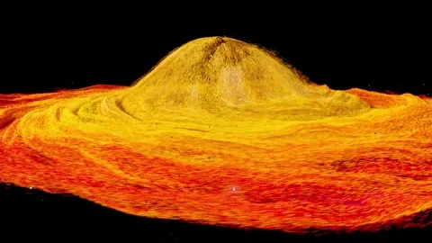 Shining dots and particles are forming a sand hill Stock Footage 281324662