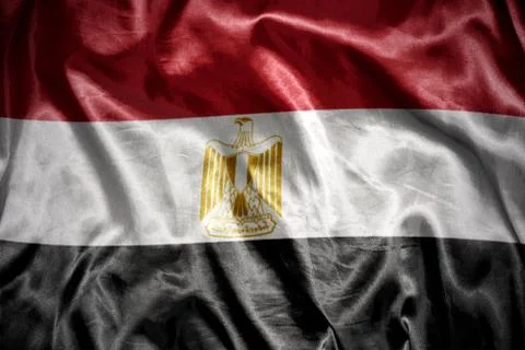 Shining egyptian flag Stock Photos