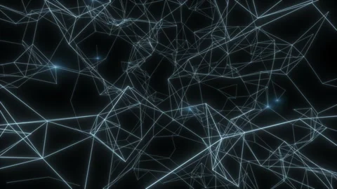 Shining elements of a transforming structure. Seamless loop. Stock Footage 103558799