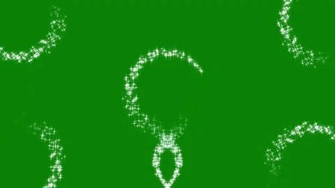 Shining fairy dust circles loop animation on chroma key green surface versa.. Stock-Footage 346241806